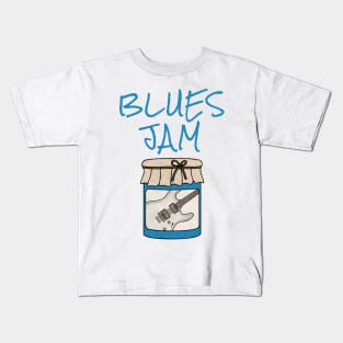 Blues Jam, Electric Guitar, Guitarist Musician Kids T-Shirt